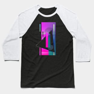 Geometric triangles pop art pink Baseball T-Shirt